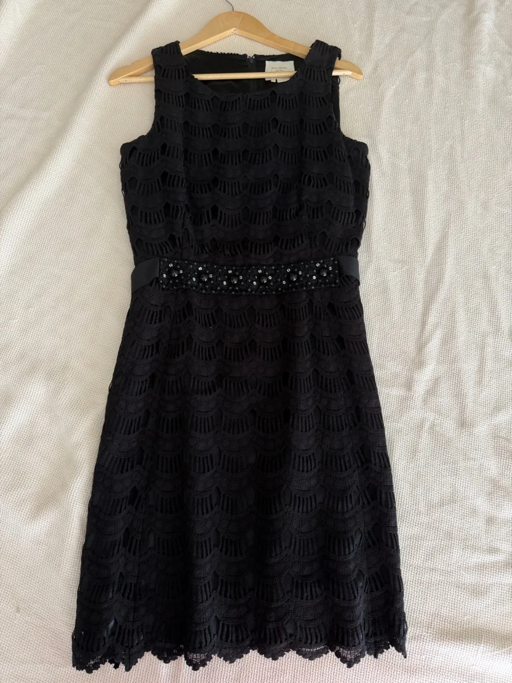 Kate Spade Quietluxury Black Lace Sleeveless A-Line Dress